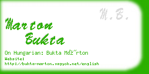 marton bukta business card